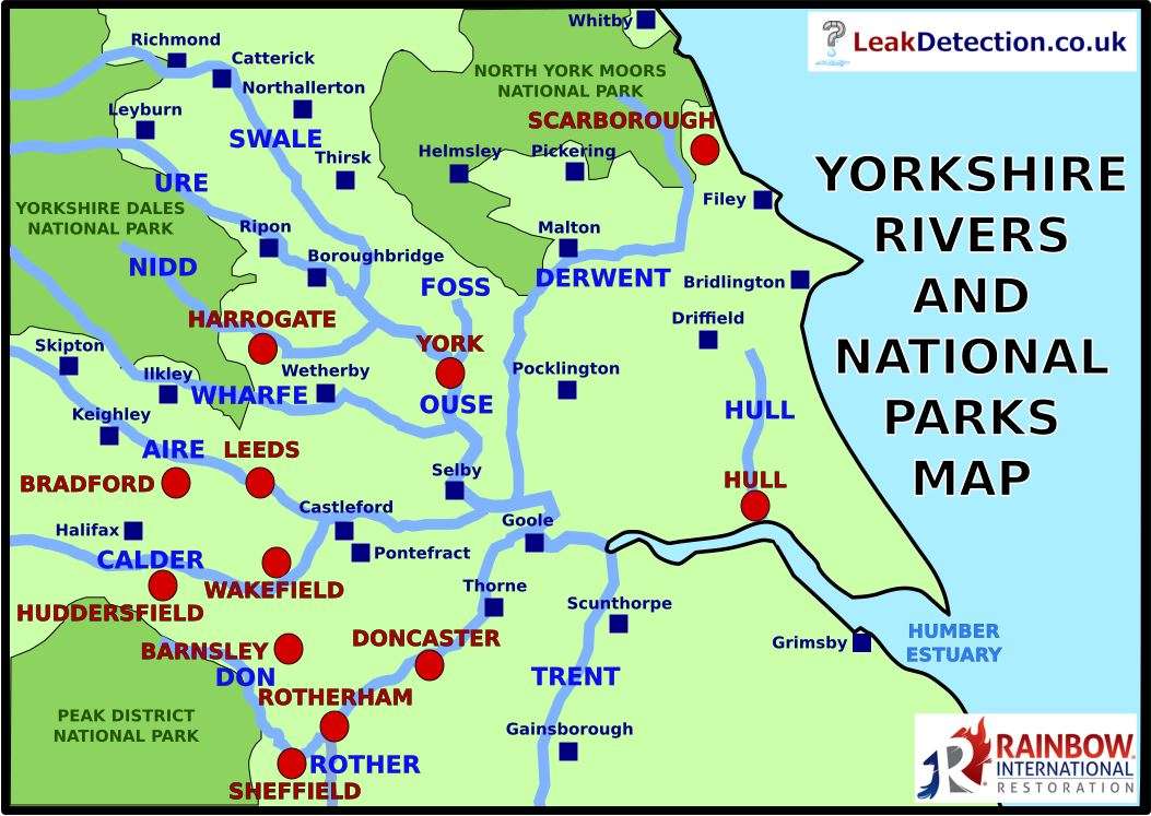 Yorkshire Dales Rivers Map And Guide LeakDetection Co Uk