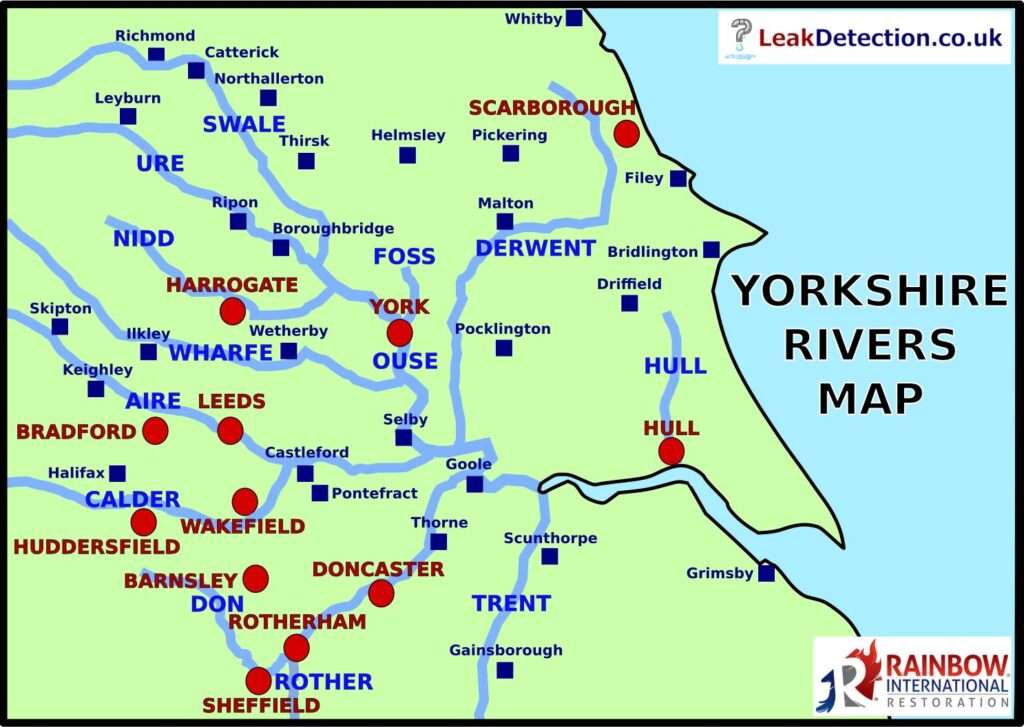 Yorkshire Rivers Map