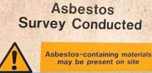 Asbestos Survey Sign