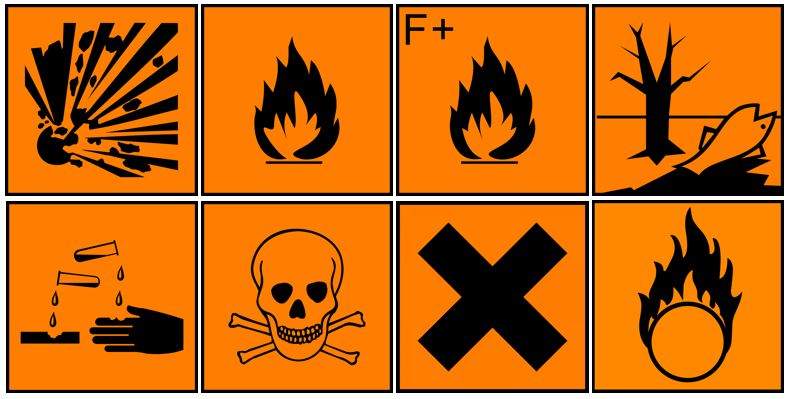 Hazard Symbols Orange