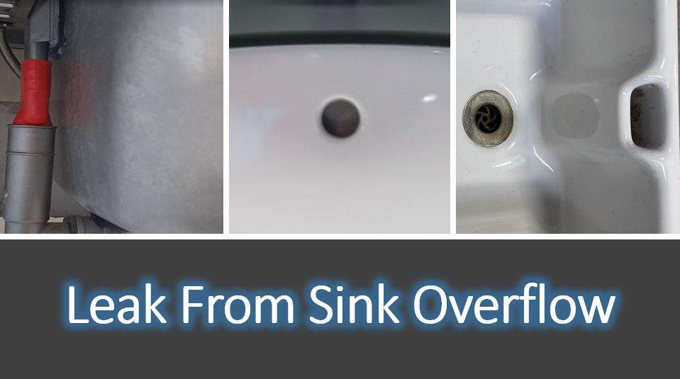 Leak from Sink Overflow Pipe