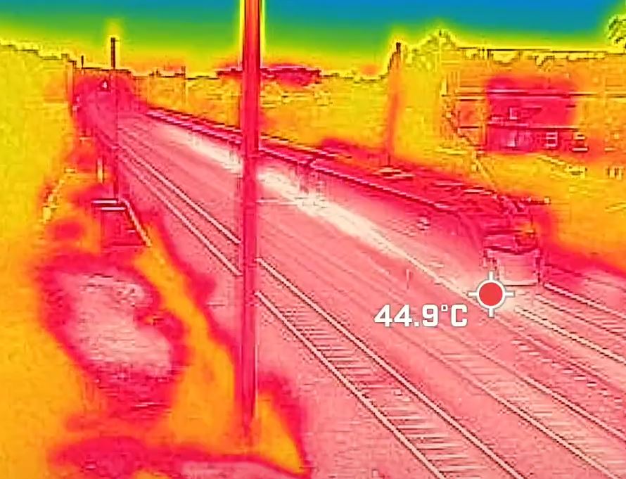 Thermal Image of Train